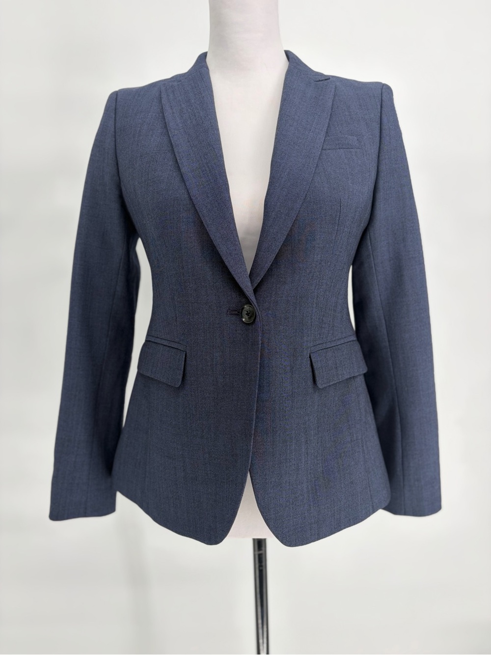 Banana Republic Blue Lightweight Wool Blazer Jacket Size 0P